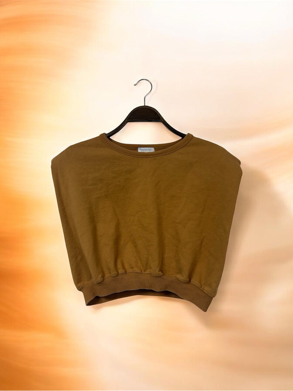 Crescent Cropped Top 
in Caramel